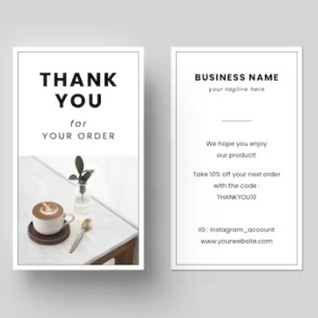 Thank You Card | Express Gratitude with Elegant 4x6 inches-500 Cards | 300gsm Art Paper Material