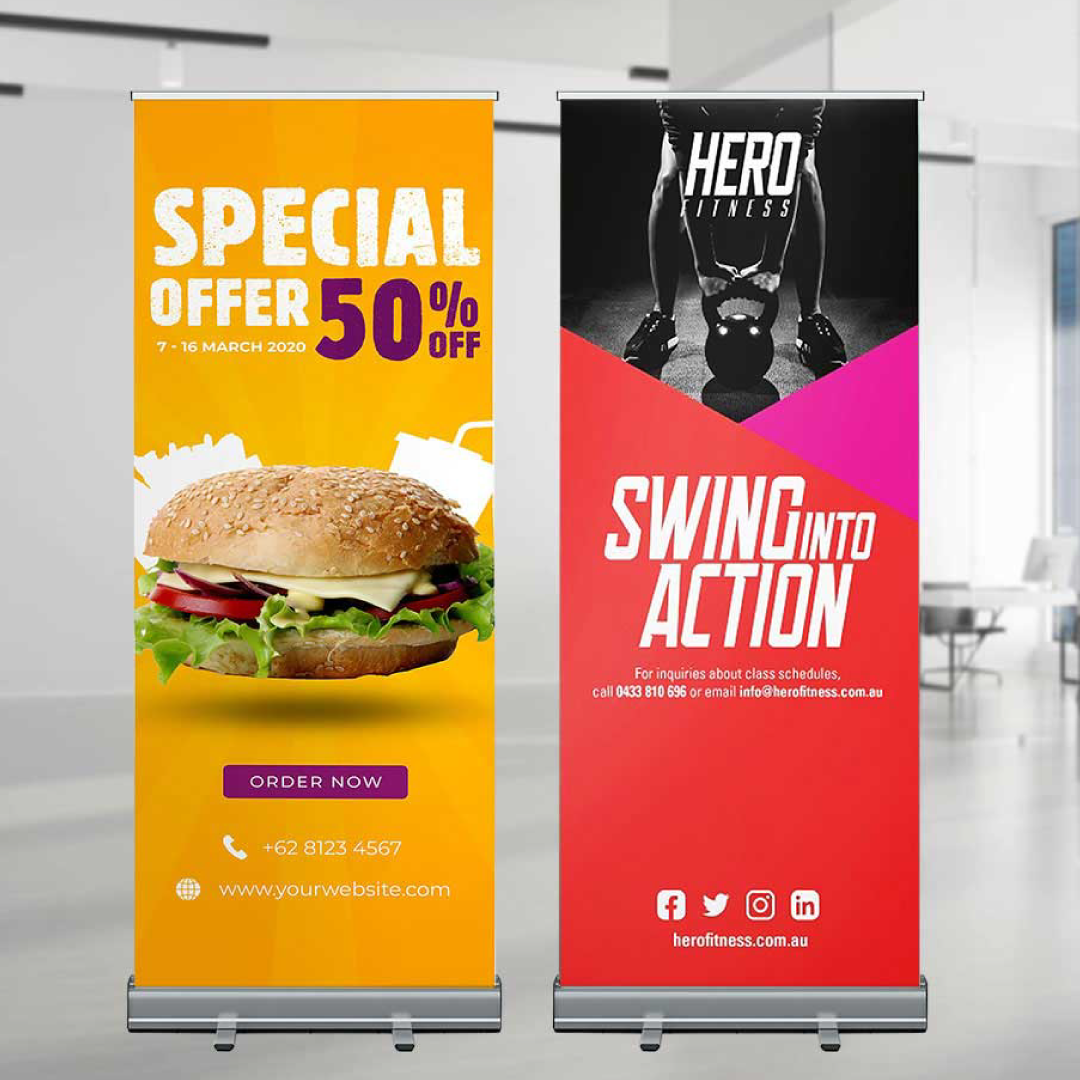 Door / Pull up Banner | Custom Banners for Your Business | PVC Photo Paper Single Sided Print