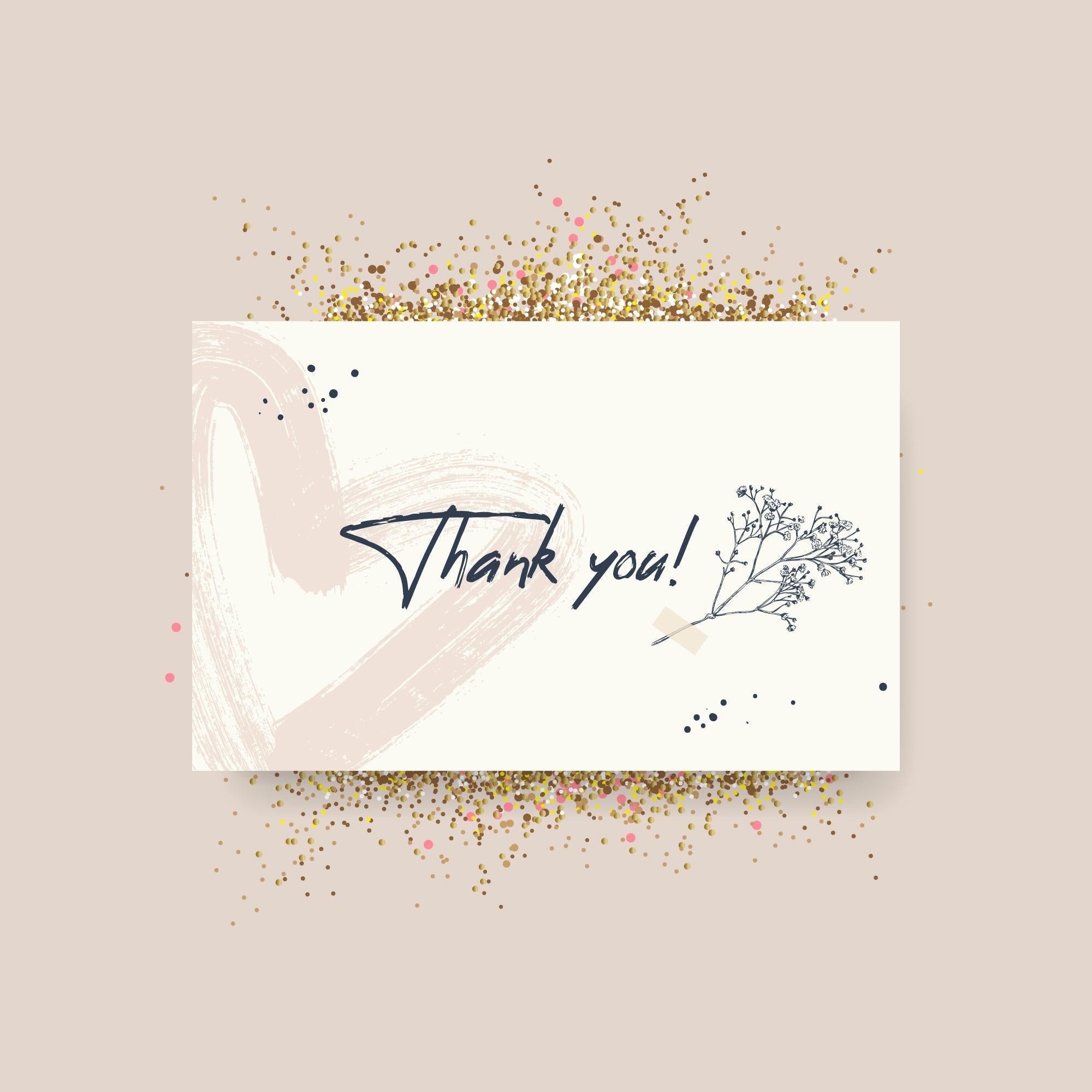 Thank You Card | Express Gratitude with Elegant 4x6 inches-500 Cards | 300gsm Art Paper Material